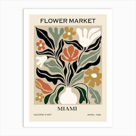 Flower Market Miami Art Print