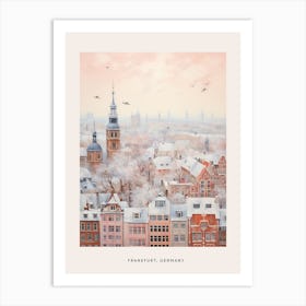 Dreamy Winter Painting Poster Frankfurt Germany 2 Art Print