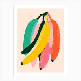 Colorful Bananas. Maximalist Poster