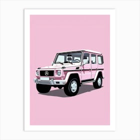 Mercedes Benz G Wagon Line Drawing 4 Art Print