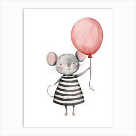 Mouse With Balloon Poster