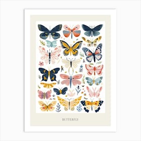 Colourful Insect Illustration Butterfly 22 Poster Art Print