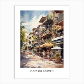 Playa Del Carmen Watercolor 2travel Poster Art Print