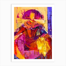 Woman In A Dress Art Print