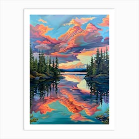 Sunset Reflected Art Print