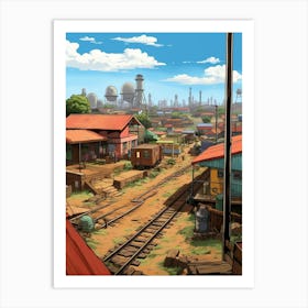 Soweto Johannesburg Cartoon 1 Art Print