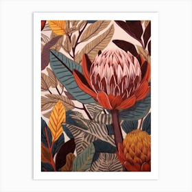 Fall Botanicals Protea 3 Art Print