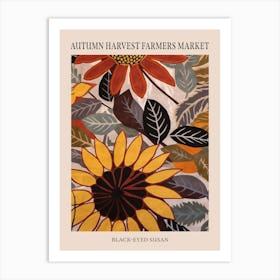 Fall Botanicals Black Eyed Susan Poster Art Print