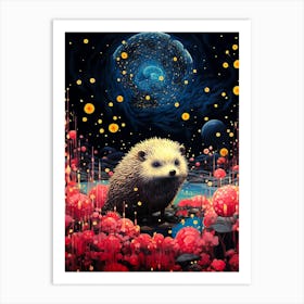 Hedgehog In The Night Art Print