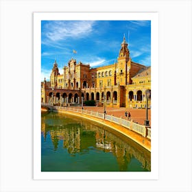 Plaza De Espana, Seville Travel Art Print