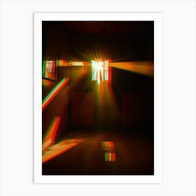 Rays Of Light Wall Art Behind Couch 1 Art Print