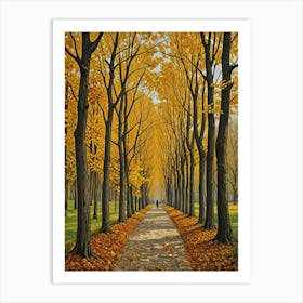 Orange Autumn Art Print