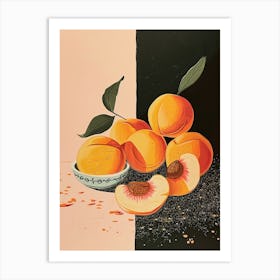 Art Deco Peaches 3 Art Print