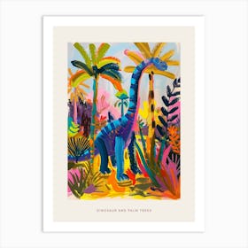 Abstract Colourful Palm Tree Painting Poster Art Print