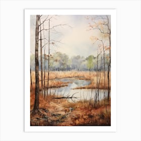 Autumn Forest Landscape Fakahatchee Strand Preserve Art Print