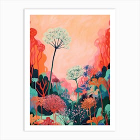 Boho Wildflower Painting Queen Annes Lace 3 Art Print