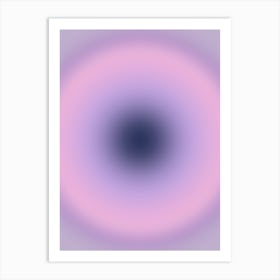 Purple Flow 02 Aura Gradient Lavender And Pink Art Print