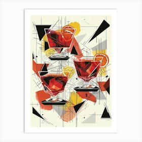 Art Deco Negroni 1 Art Print