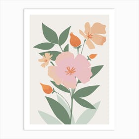 Pastel Flowers Scandinavian 4 Art Print