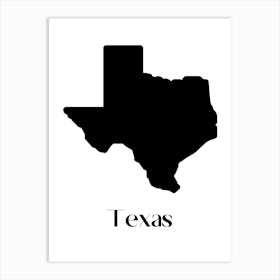 Texas Silhouette Art Print