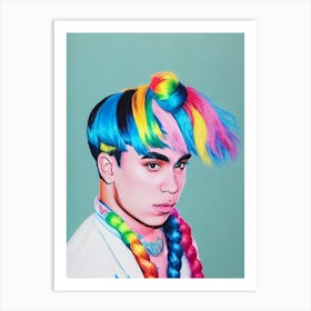 6ix9ine Colourful Illustration Art Print