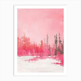 Pink Forest Canvas Print Art Print