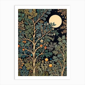 William Morris Moonlight In The Trees 13 Art Print