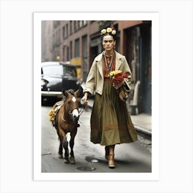 Frida and the foal Art Print