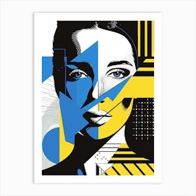 Abstract Portrait Of A Woman 5 Art Print