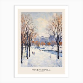 Winter City Park Poster Parc Jean Drapeau Montreal Canada 2 Art Print