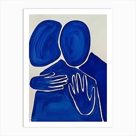 'Blue Hug' Art Print