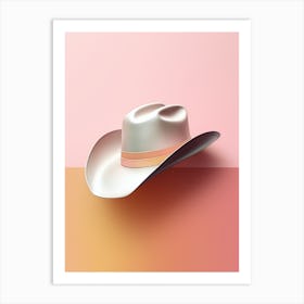 Cowgirl Hat Pastel Illustration 3 Art Print