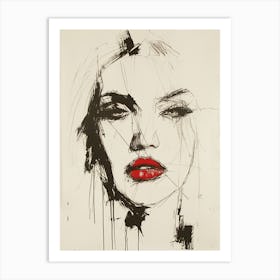 'Red Lips' Art Print