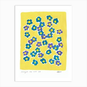 Forget Me Not Yellow Flowers Art Print