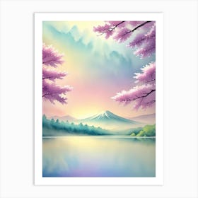 Sakura Blossoms At Sunrise Art Print