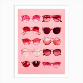 Pink Sunglasses Art Print