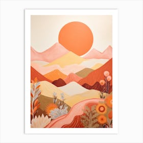 Sunset In The Desert Art Print