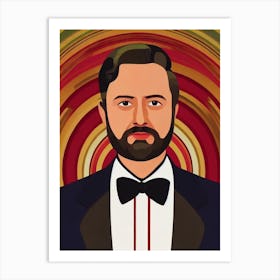 Richard Attenborough Illustration Movies Art Print