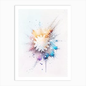 Bullet, Snowflakes, Storybook Watercolours 4 Art Print