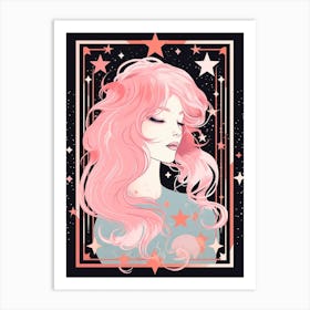 Pink Ethereal Face 2 Art Print