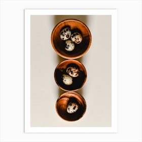 Quail Eggs In Bowls 1 Art Print