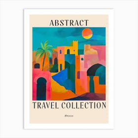 Abstract Travel Collection Poster Morocco 1 Art Print