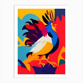 Rooster Pop Matisse Bird Art Print