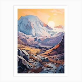 Mount St Helens Usa 3 Mountain Painting Art Print