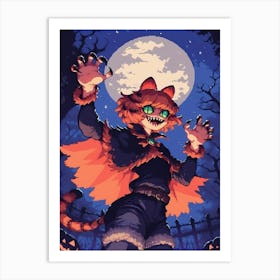 Halloween Cat Art Print