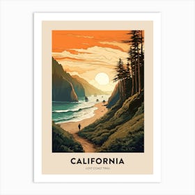 Lost Coast Trail Usa 1 Vintage Hiking Travel Poster Art Print