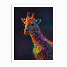 Colorful Giraffe Art Print