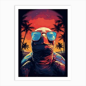 Turtle On The Beach Art Print