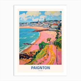 Paignton England 3 Uk Travel Poster Art Print