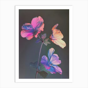 Iridescent Flower Geranium 2 Art Print